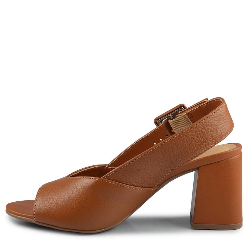Sandália Bottero Feminina Salto Bloco 372002 Marrom 3