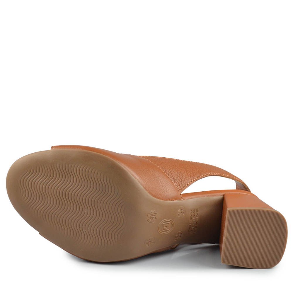 Sandália Bottero Feminina Salto Bloco 372002 Marrom 5