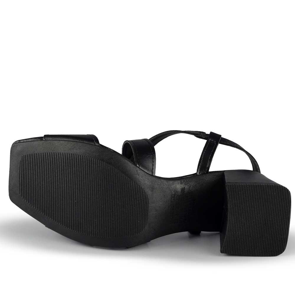 Sandália Salto Bloco Dakota Feminina Y9753 Preto 5