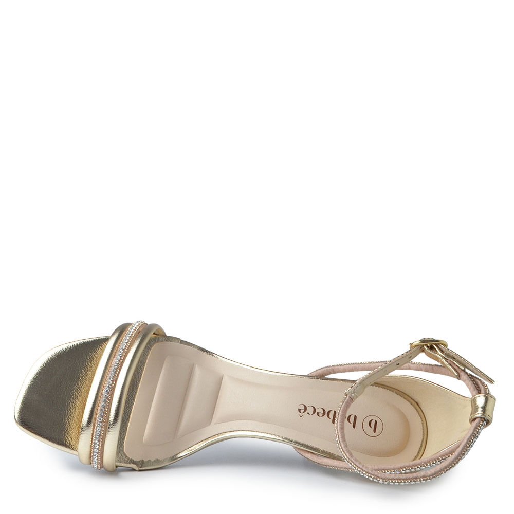 Sandália Salto Alto Bebecê Feminina T7459-650 Dourado 4