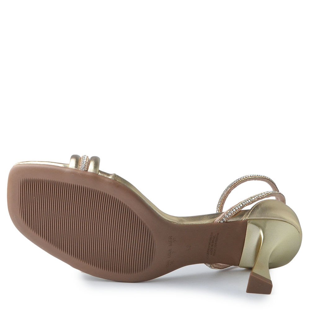 Sandália Salto Alto Bebecê Feminina T7459-650 Dourado 5