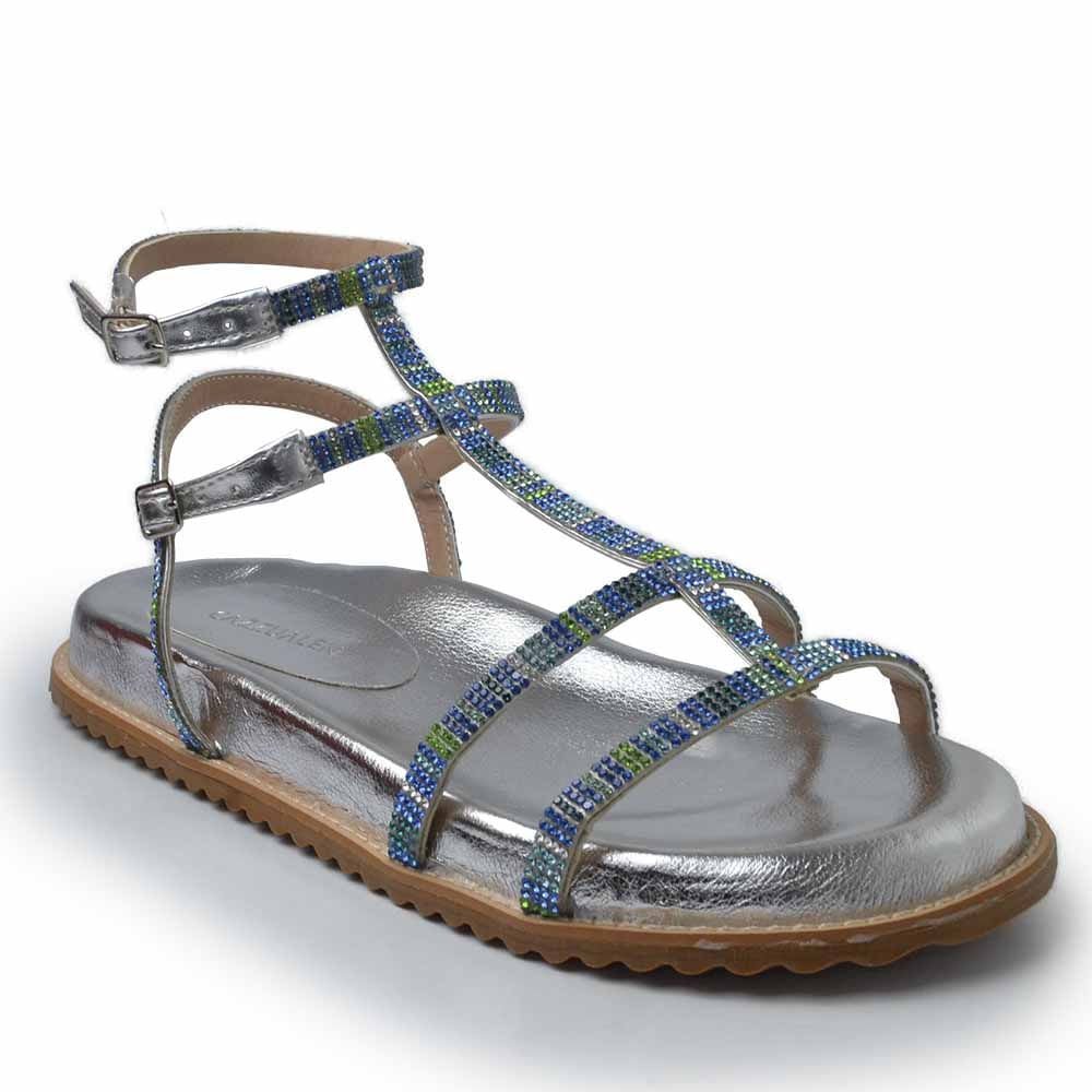 Sandália Papete Cazzualen Feminina 10300-24802 Prata 2