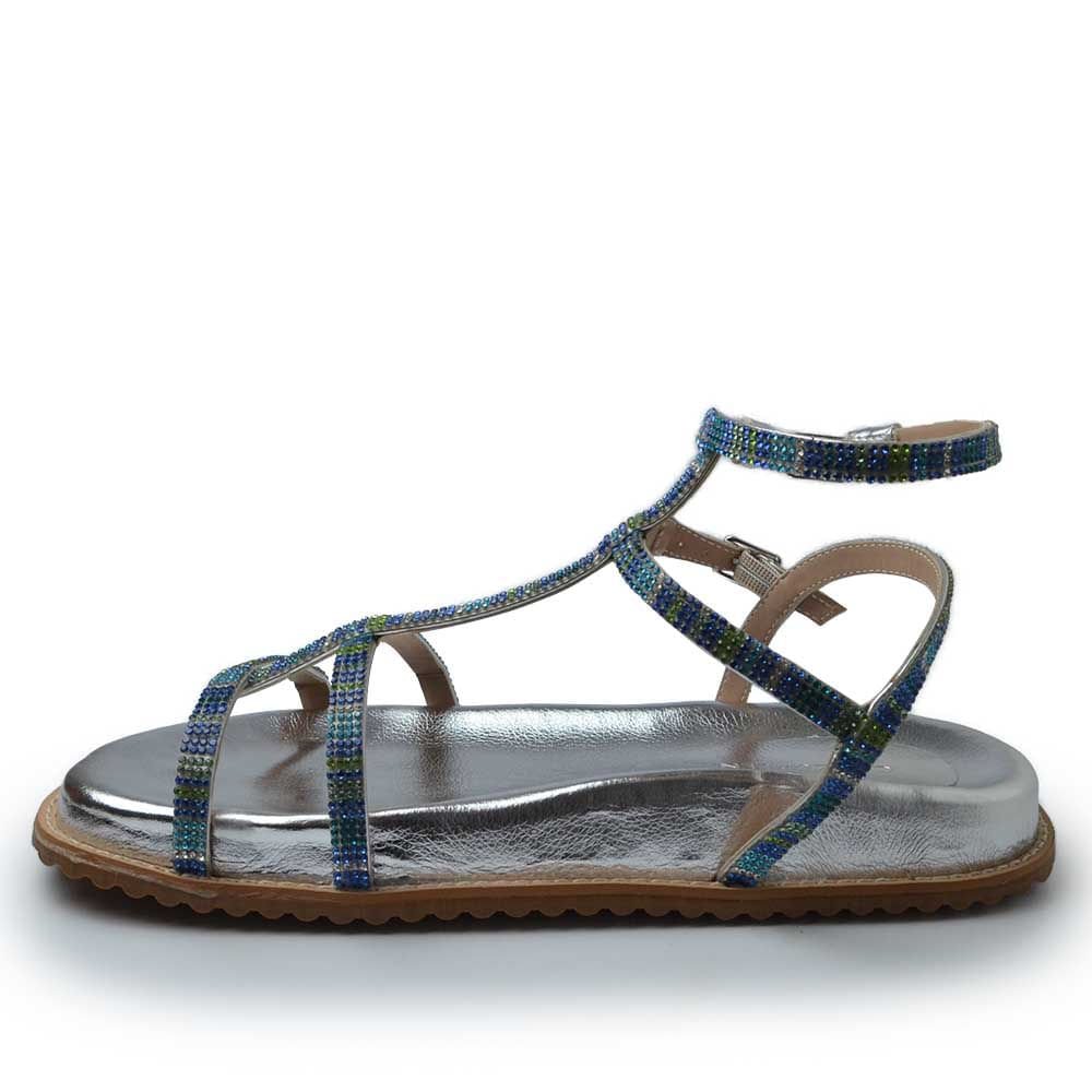 Sandália Papete Cazzualen Feminina 10300-24802 Prata 3