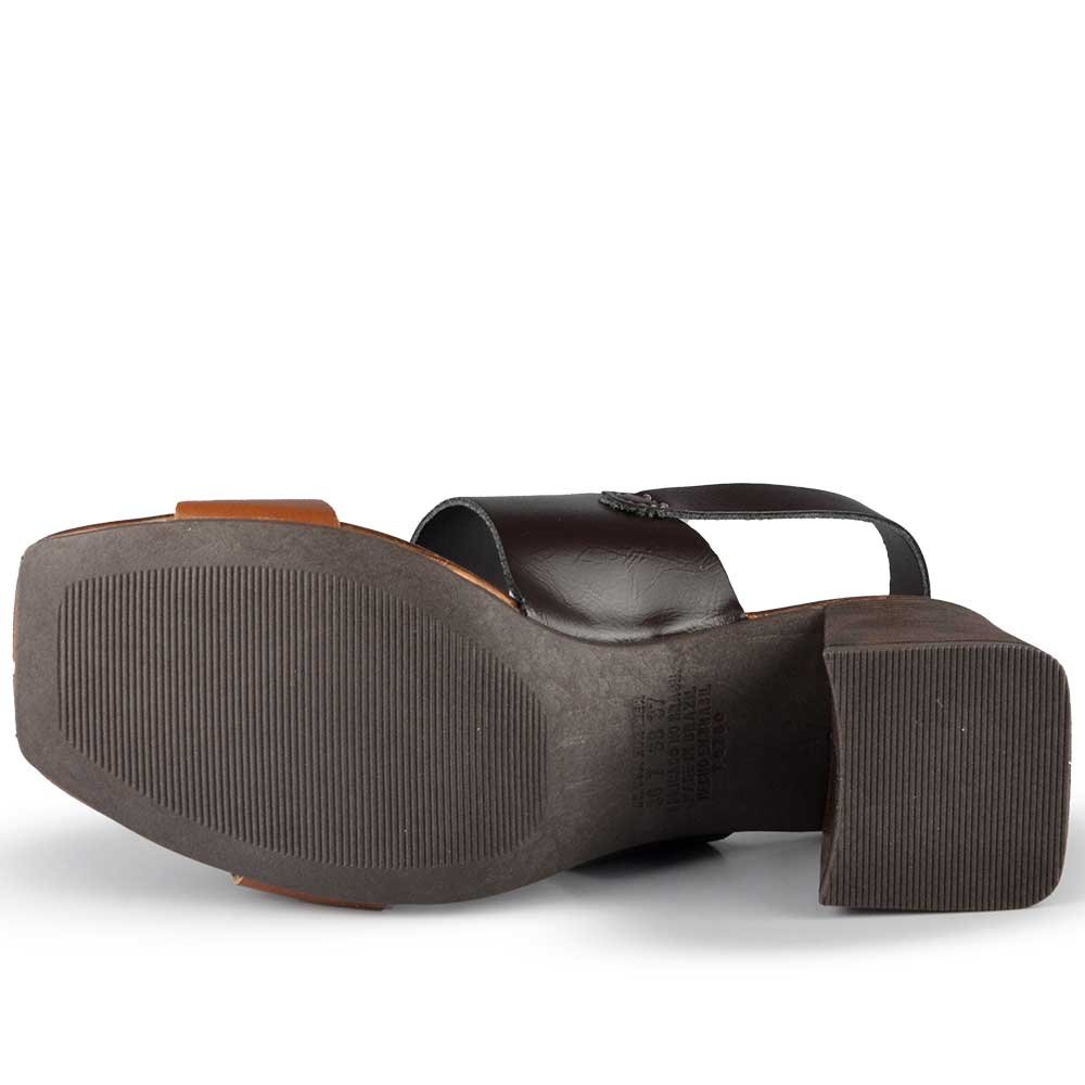 Sandália Salto Bloco Dakota Feminina Y9192 Marrom 5