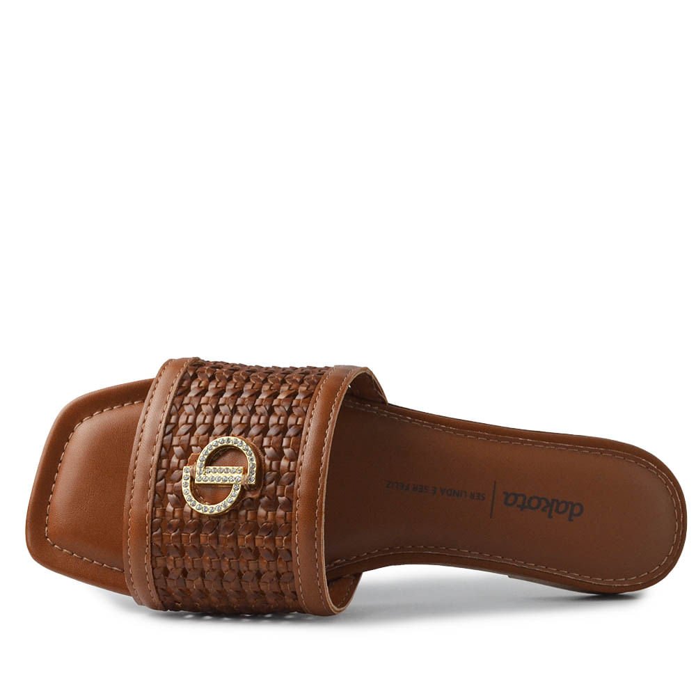 Sandália Rasteira Dakota Feminina Y9933 Marrom 4