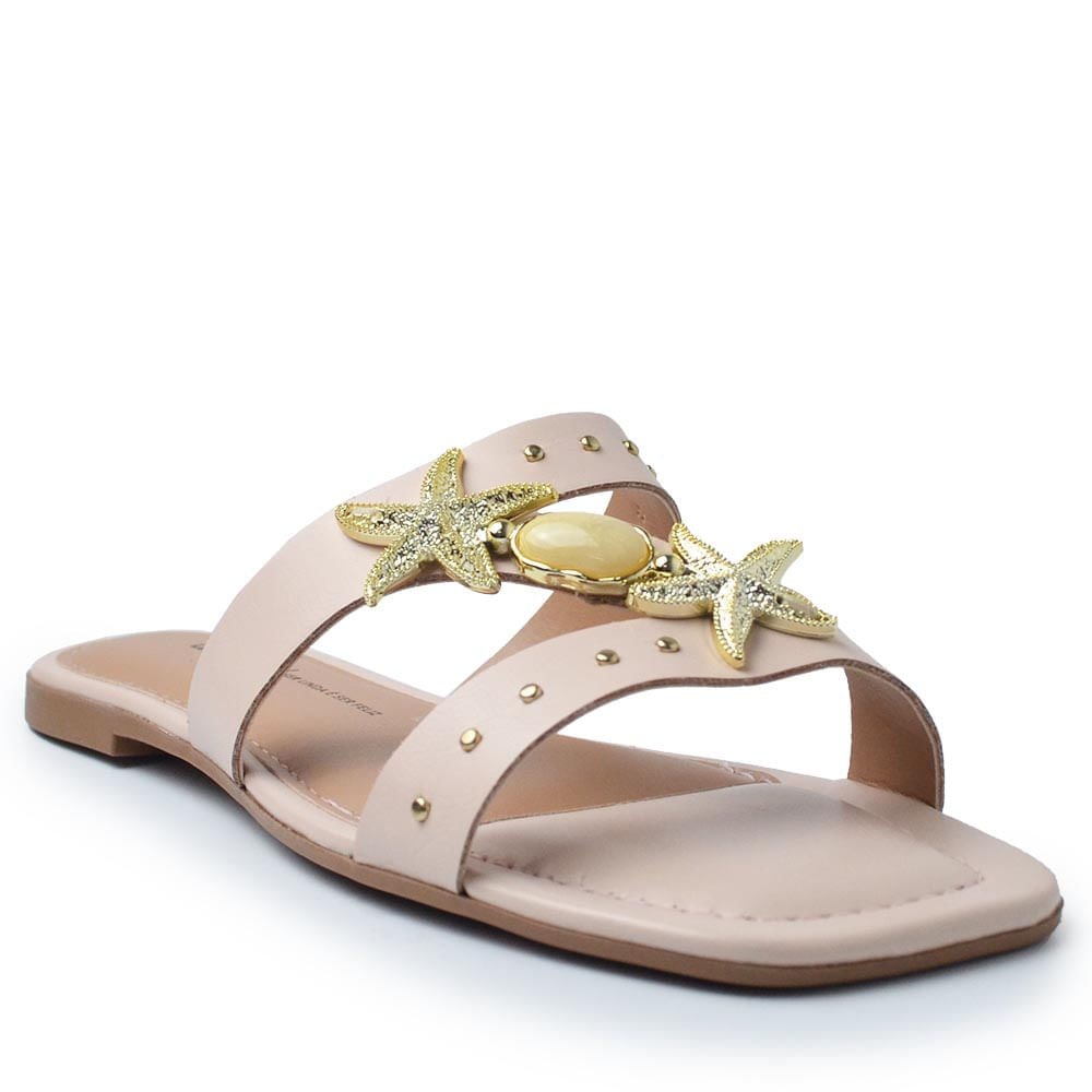 Sandália Rasteira Dakota Feminina Y9615 Rosa 2