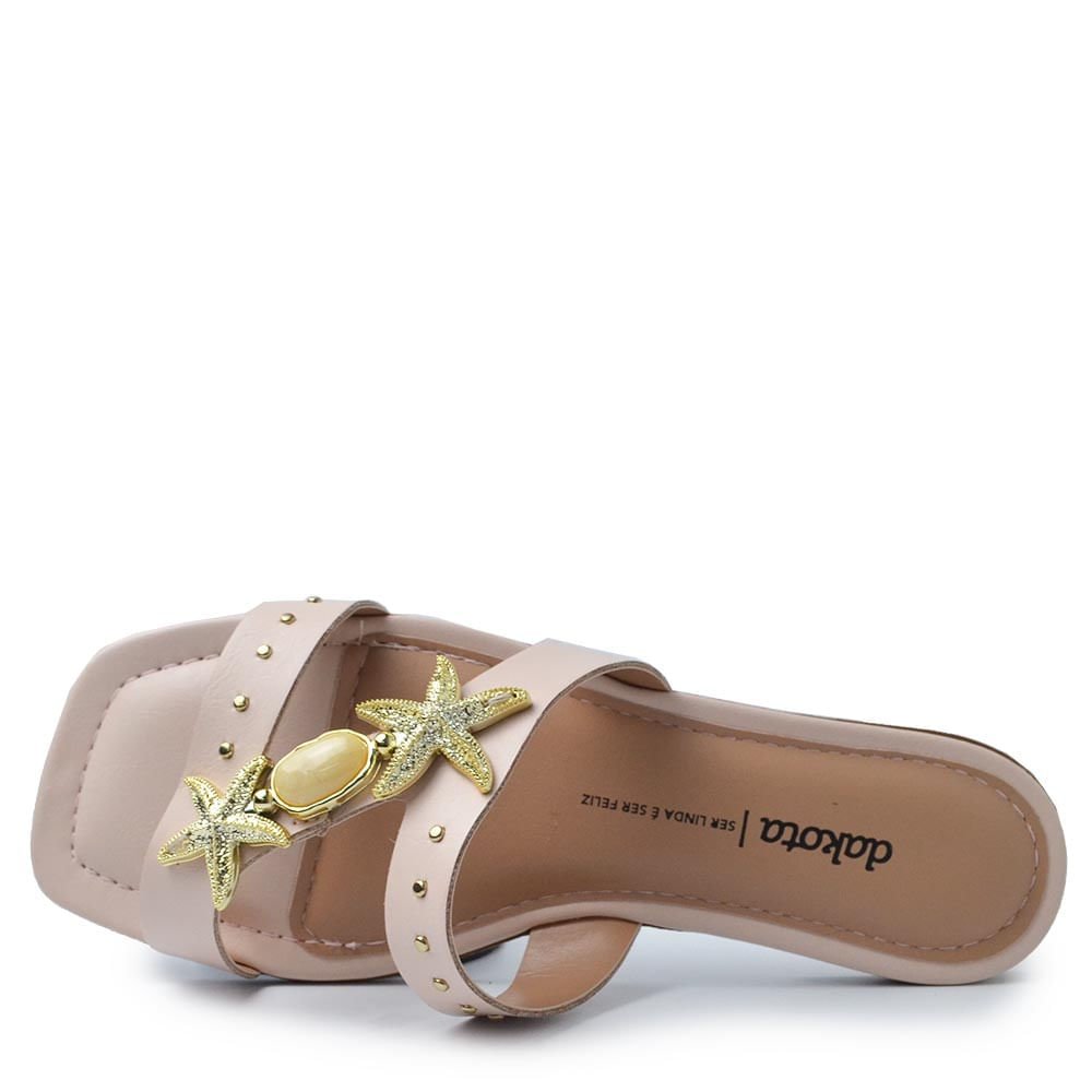 Sandália Rasteira Dakota Feminina Y9615 Rosa 4