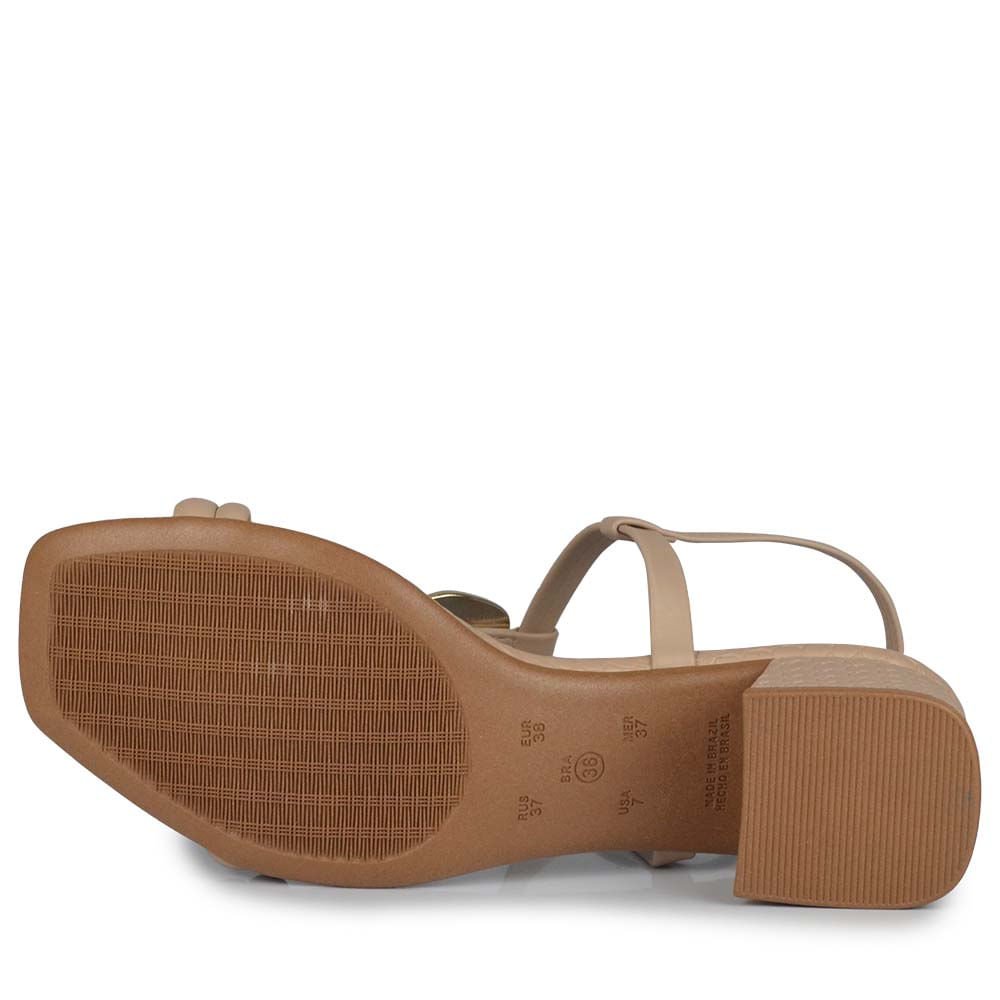 Sandália Ramarim Feminino Salto Bloco 2530207 Bege 5