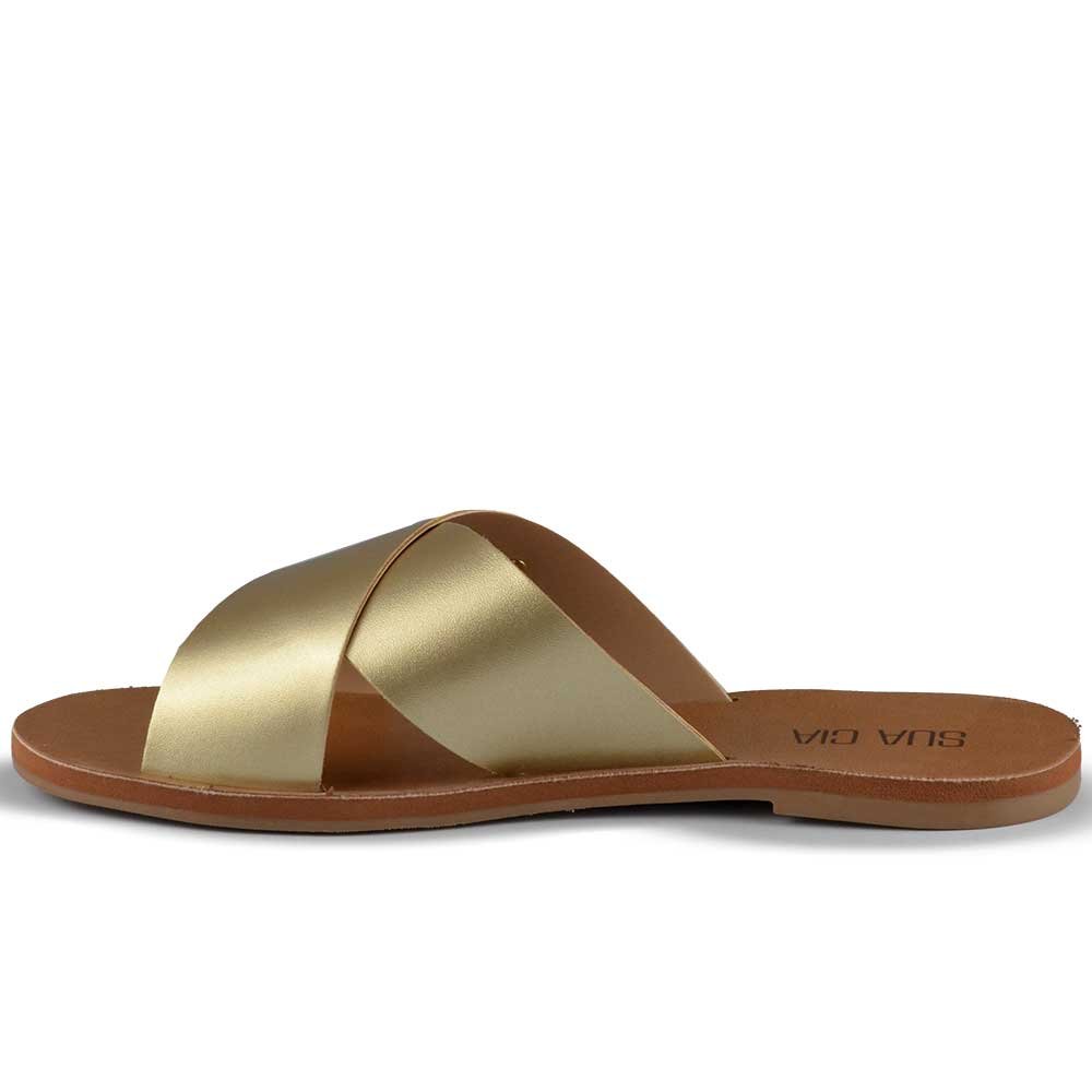 Sandália Rasteira Sua Cia Feminina 8395.16144 Dourado 3