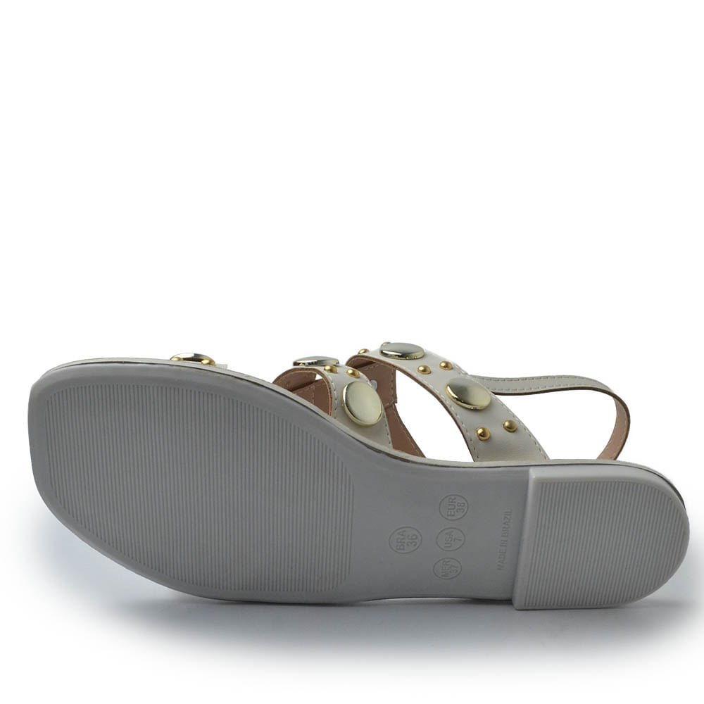 Sandália Rasteira Cazzualen Feminina 117.733 Branco 5