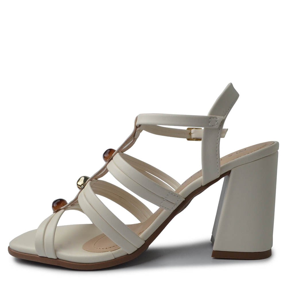 Sandália Ramarim Feminino Salto Bloco 2541210 Branco 3