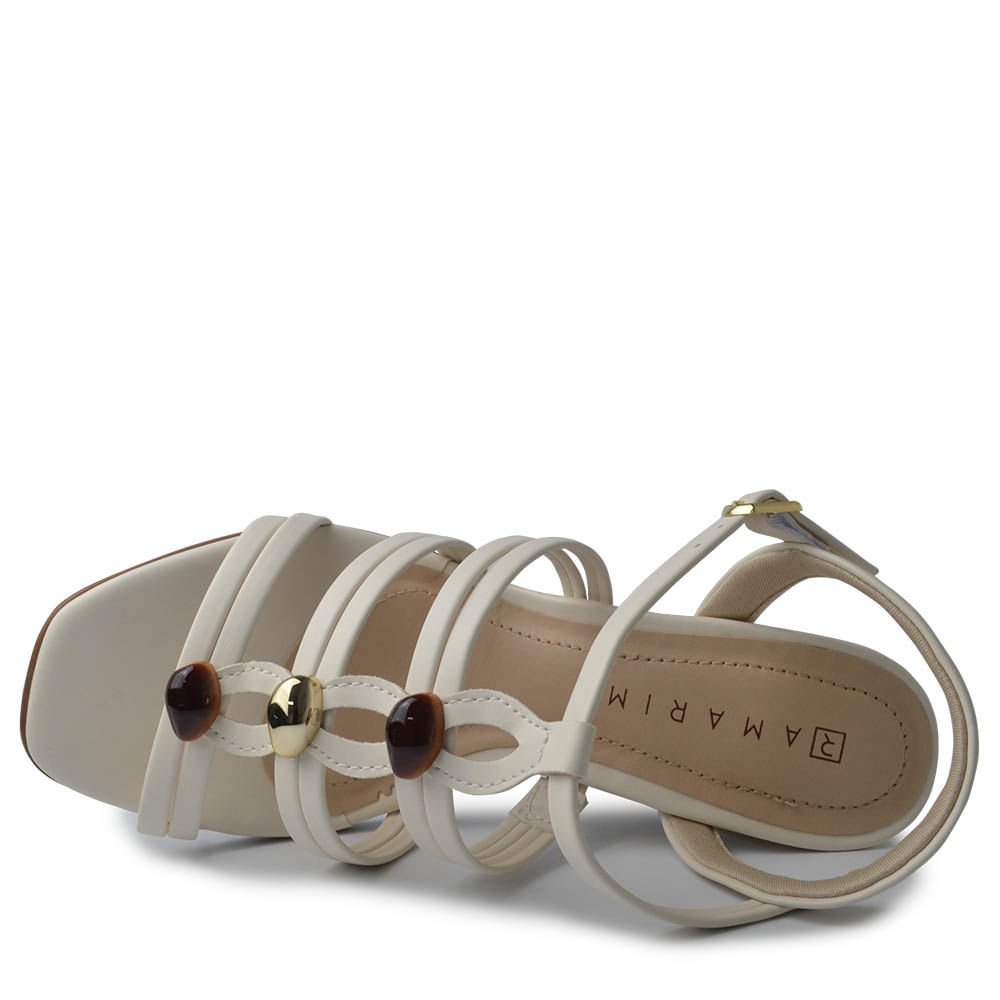 Sandália Ramarim Feminino Salto Bloco 2541210 Branco 4