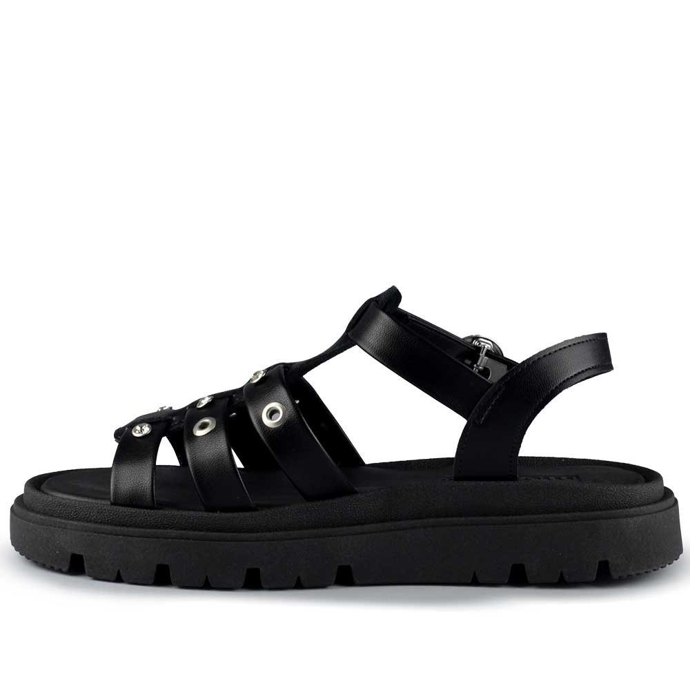 Sandália Papete Moleca Feminina 5504.115 Preto 3