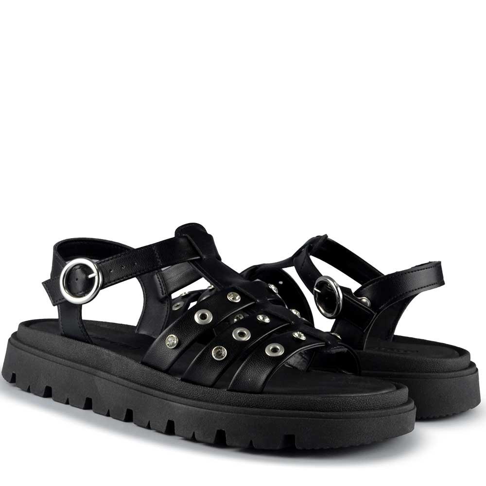 Sandália Papete Moleca Feminina 5504.115 Preto 6