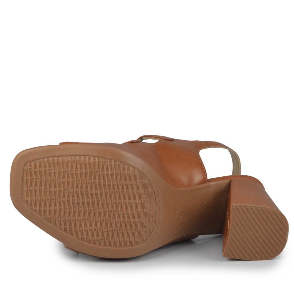 Sandália Ramarim Feminina Salto Bloco 2541205 Marrom 5