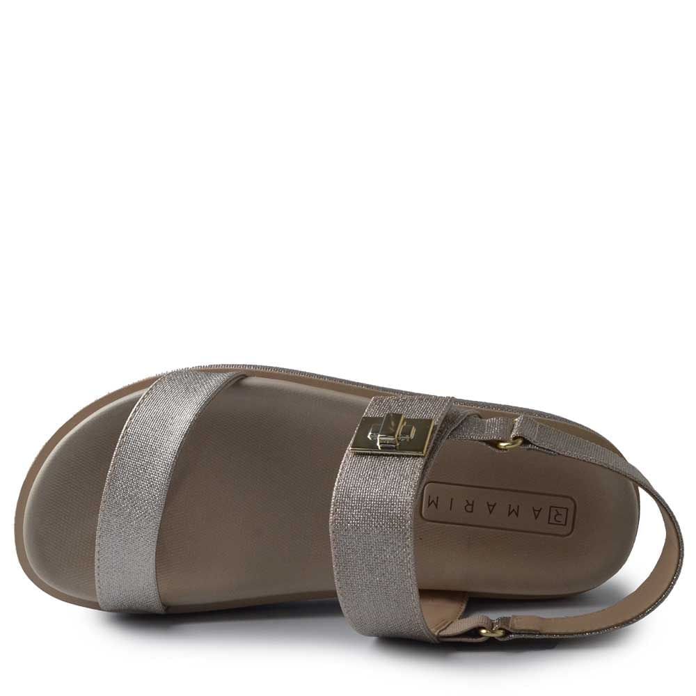 Sandália Ramarim Feminina Flatform 2443206 Dourado 4