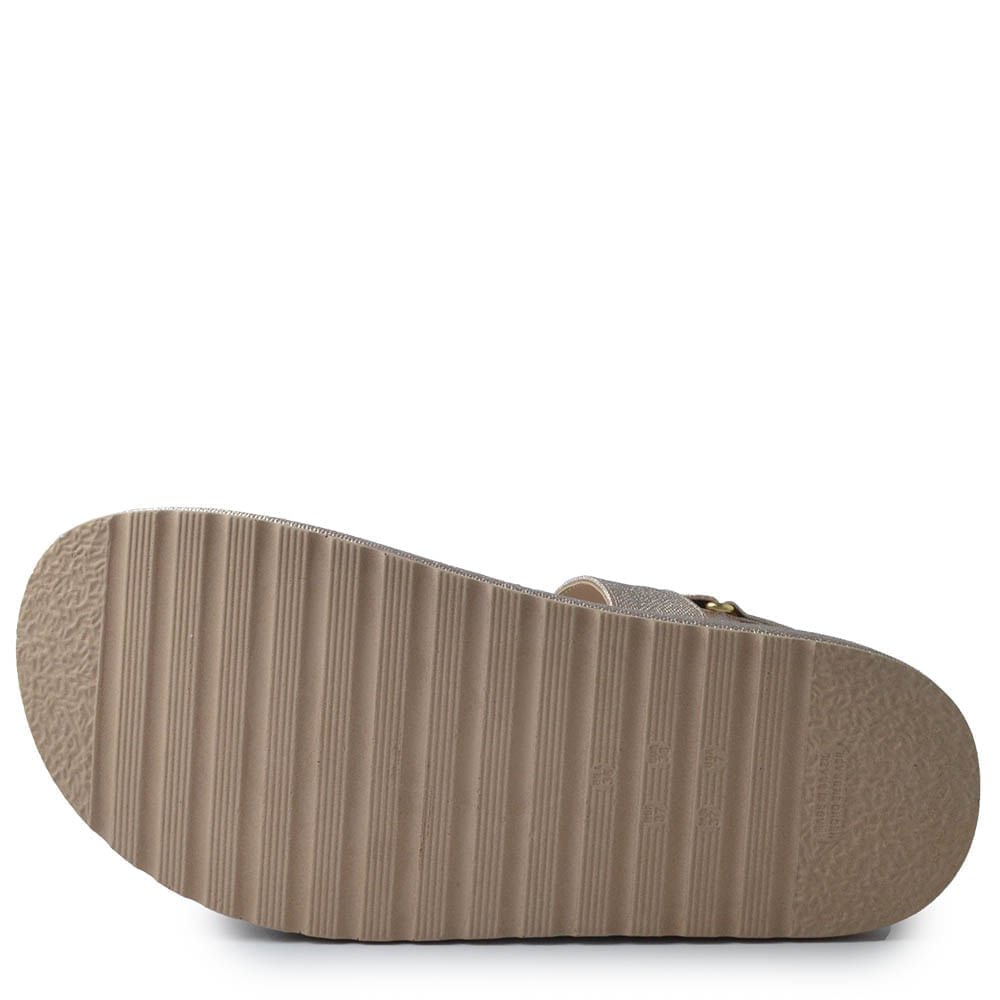 Sandália Ramarim Feminina Flatform 2443206 Dourado 5