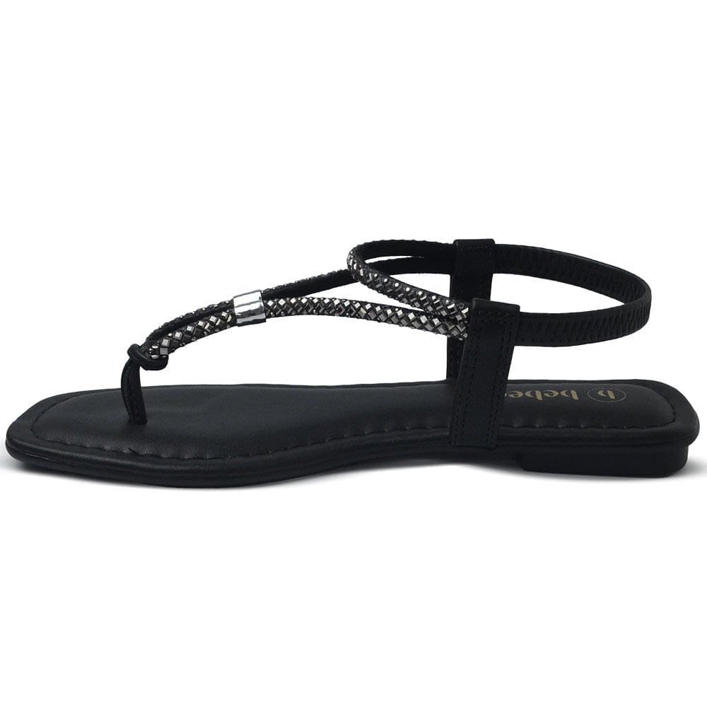 Sandália Rasteira Bebece Feminina T1039-704 Preto 3