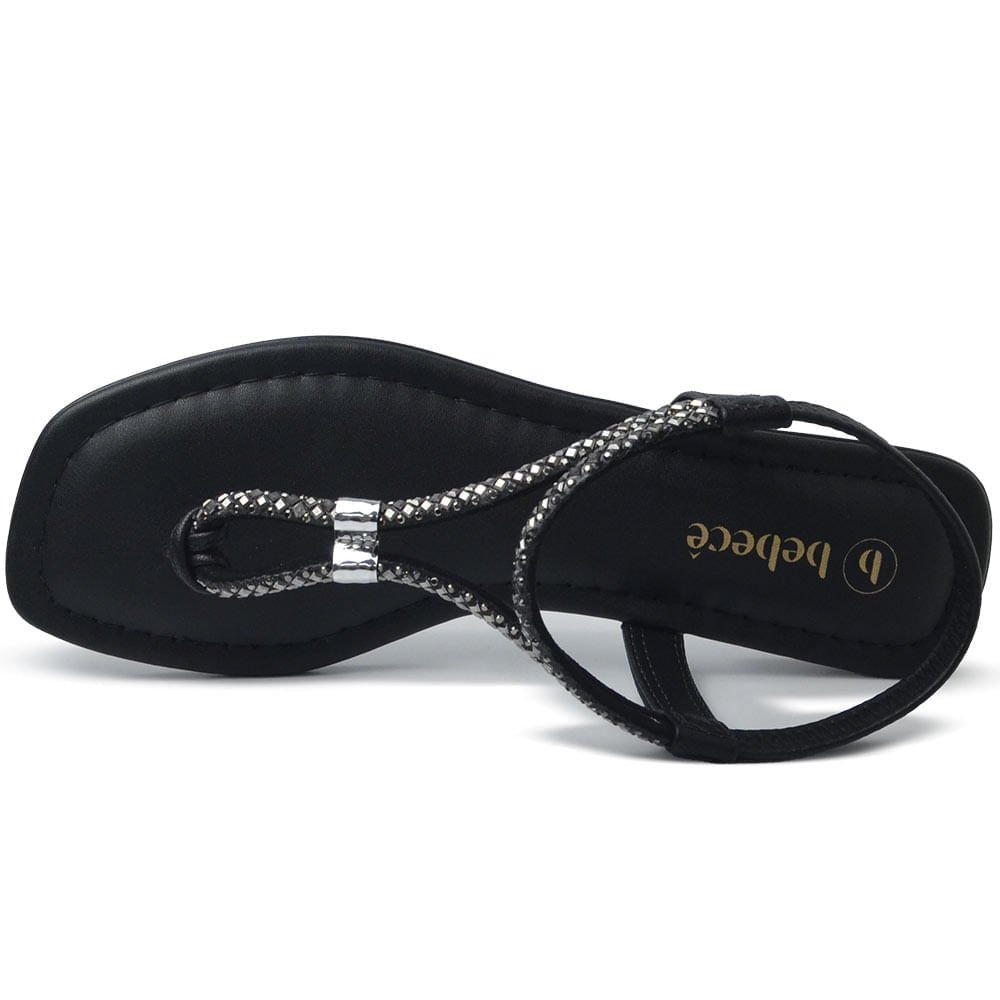 Sandália Rasteira Bebece Feminina T1039-704 Preto 4