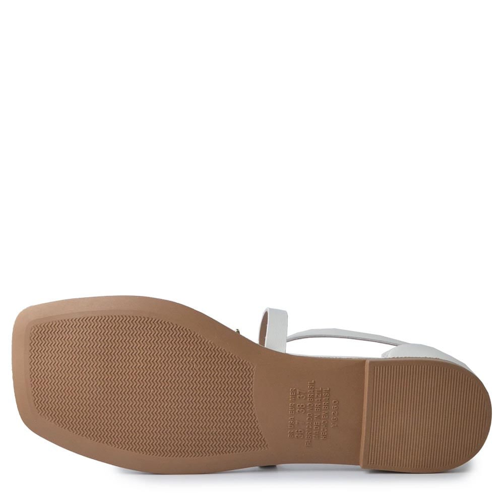 Sandália Rasteira Dakota Feminina Y9617 Branco 5