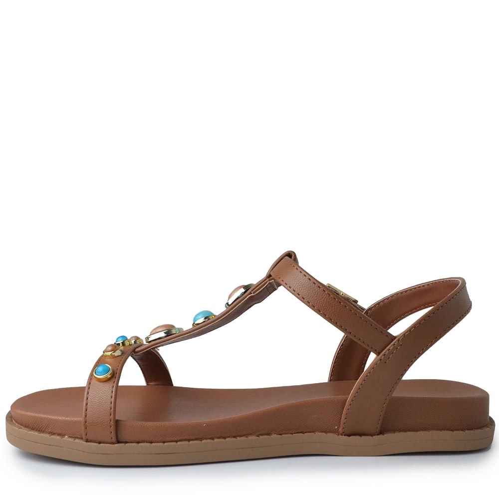 Sandália Papete Via Marte Feminina 107-036-07 Marrom 3