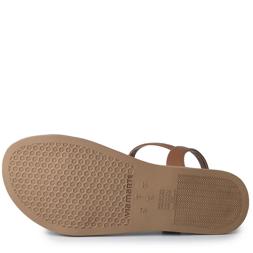 Sandália Papete Via Marte Feminina 107-036-07 Marrom 5