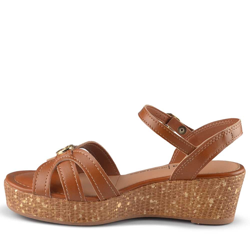 Sandália Anabela Dakota Feminina Y9811 Marrom 3