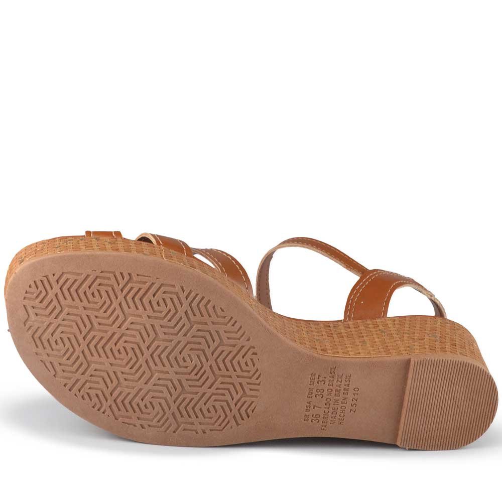 Sandália Anabela Dakota Feminina Y9811 Marrom 5