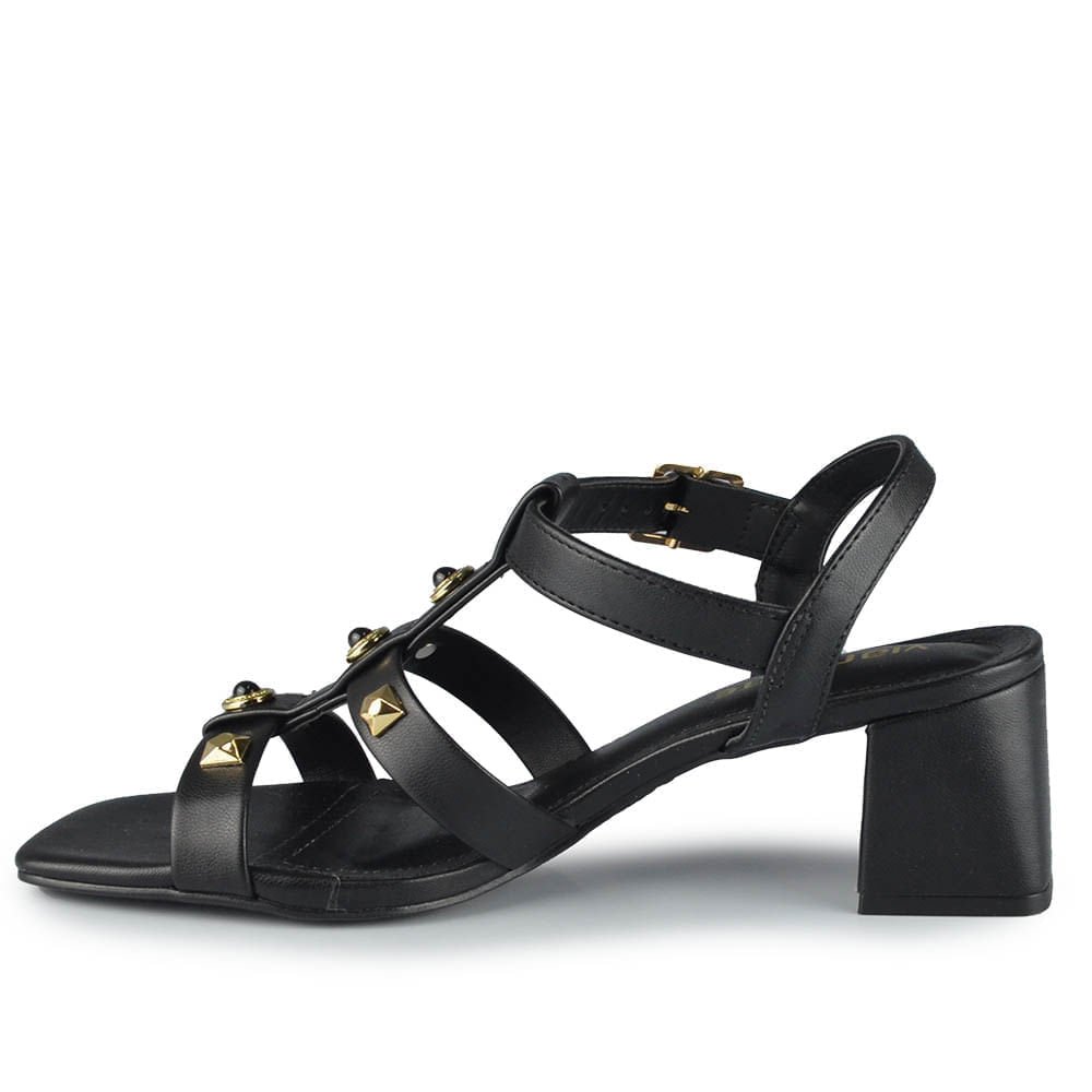 Sandália Via Marte Feminina Salto Bloco 171-035-01 Preto 3