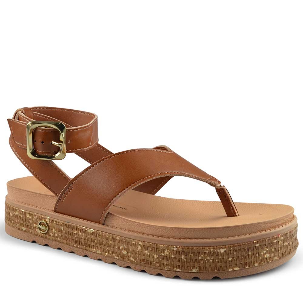 Sandália FlatForm Dakota Feminina Y9472 Marrom 4