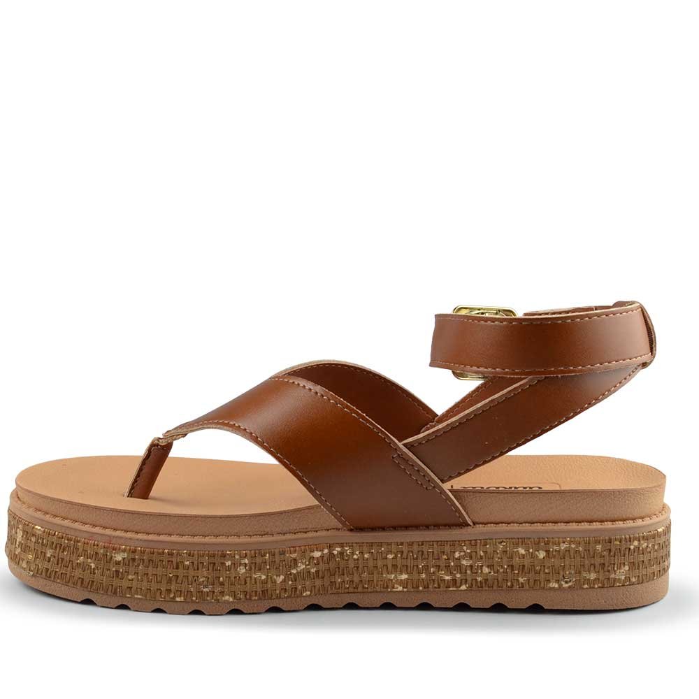 Sandália FlatForm Dakota Feminina Y9472 Marrom 3