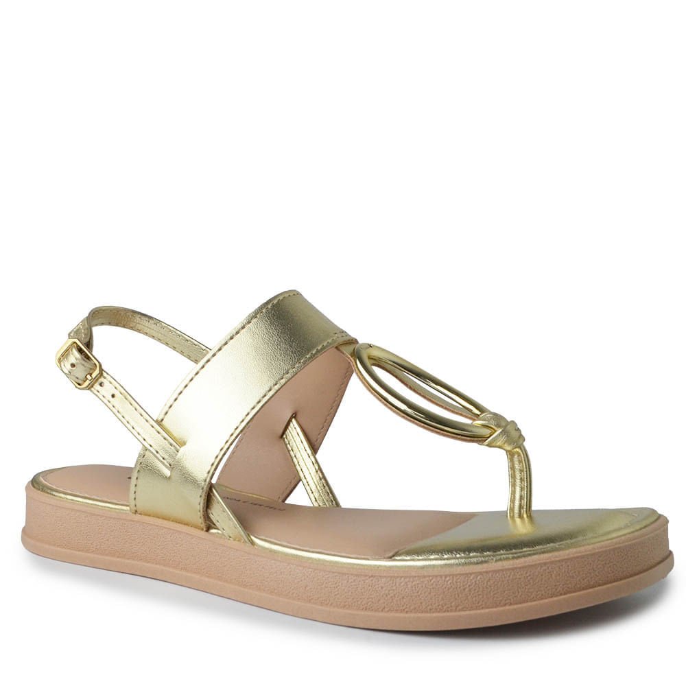 Sandália Papete Flatform Dakota Feminina DB121 Dourado 2