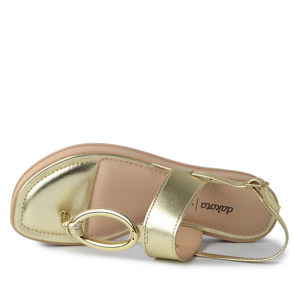Sandália Papete Flatform Dakota Feminina DB121 Dourado 4