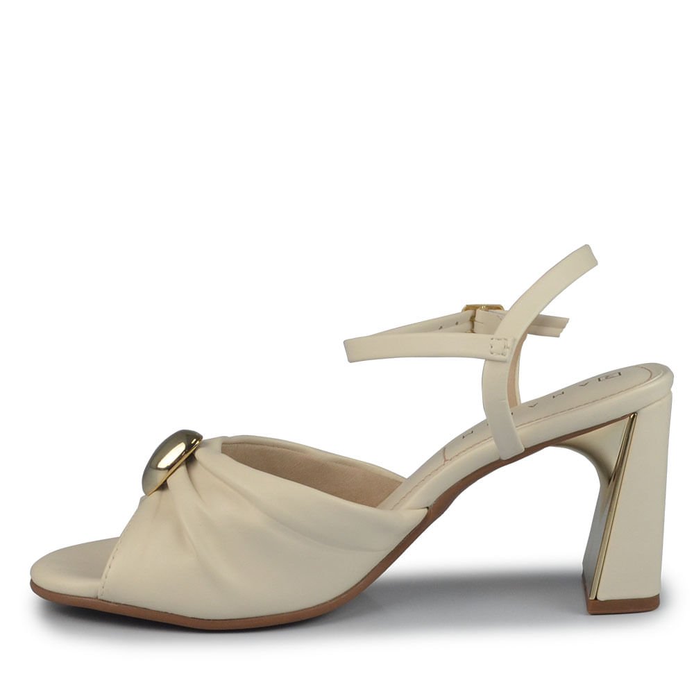 Sandália Ramarim Feminino Salto Bloco 2522205 Bege 3