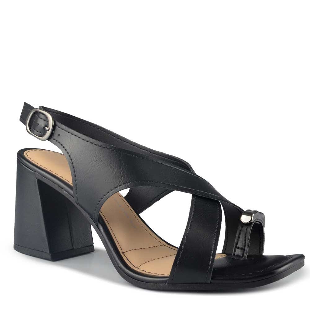 Sandália Salto Bloco Dakota Feminina Y9152 Preto 2