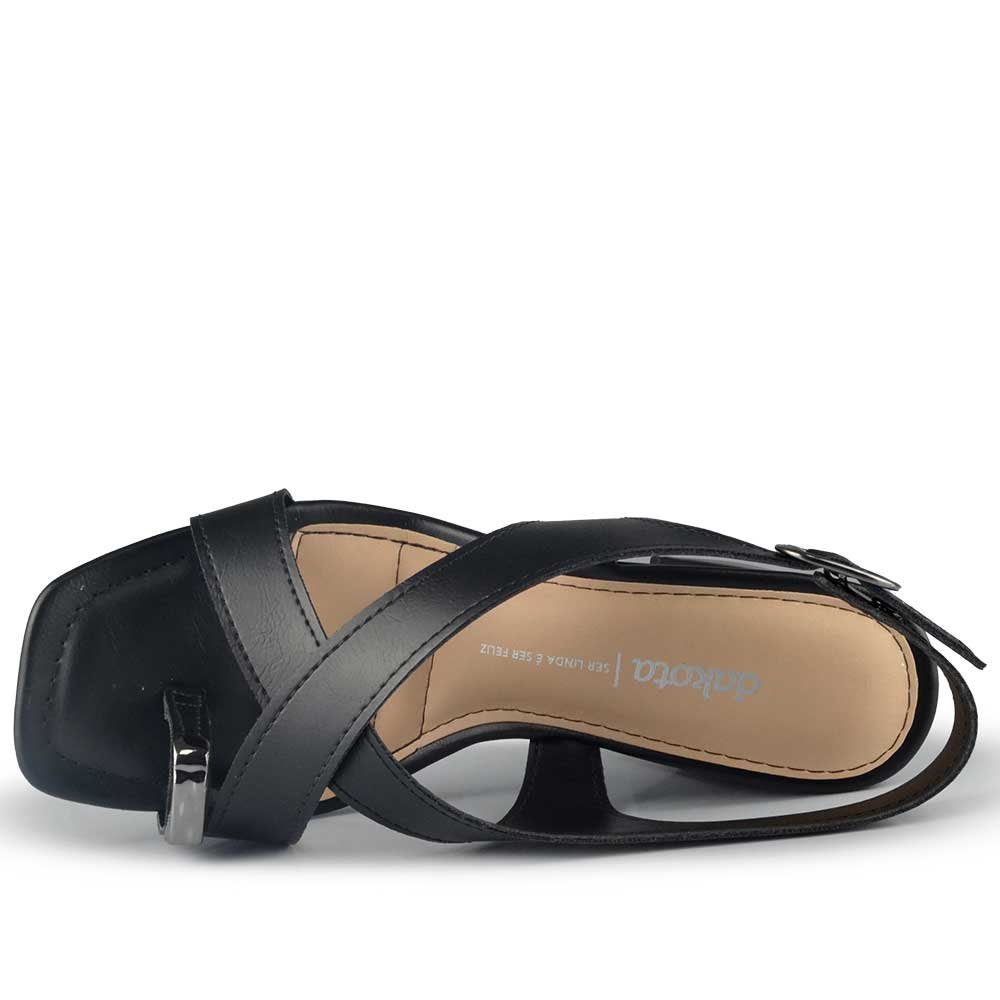 Sandália Salto Bloco Dakota Feminina Y9152 Preto 4