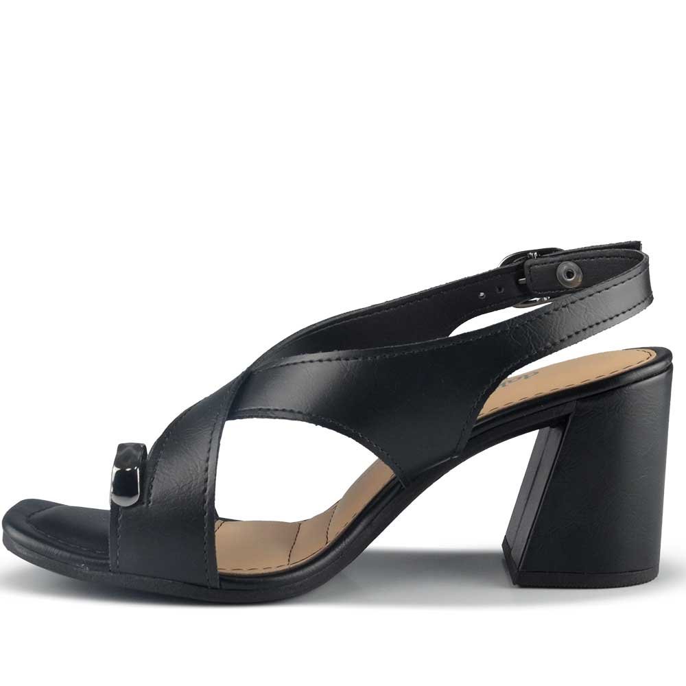 Sandália Salto Bloco Dakota Feminina Y9152 Preto 3