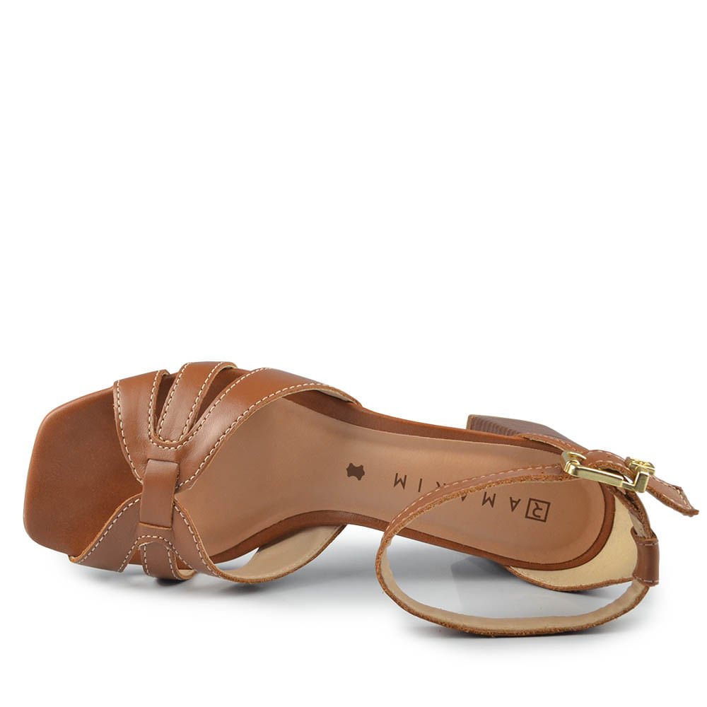 Sandália Ramarim Feminino Salto Bloco 2553204 Marrom 3