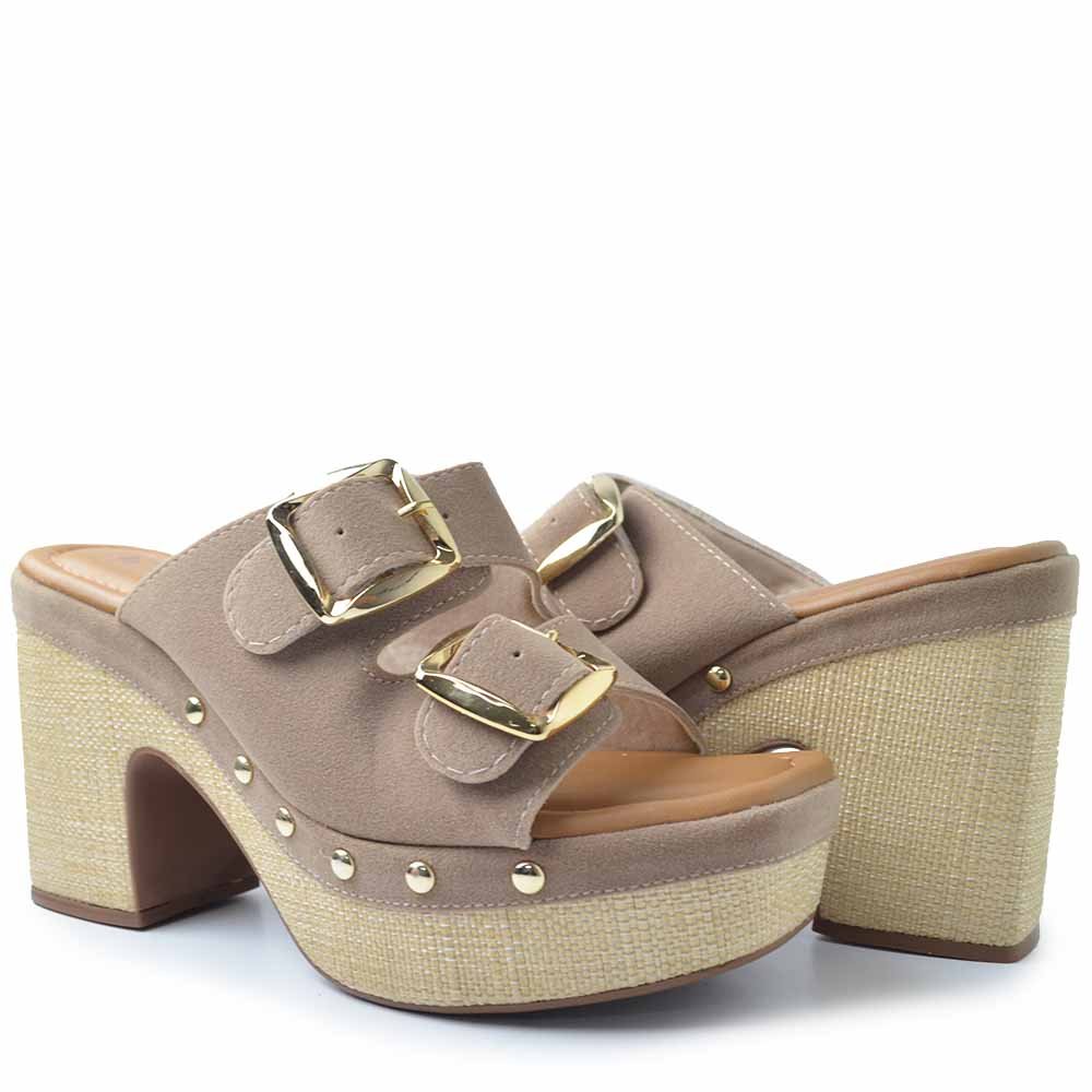 Tamanco Bebecê Salto Bloco Feminino T5110-129 Marrom Claro 6