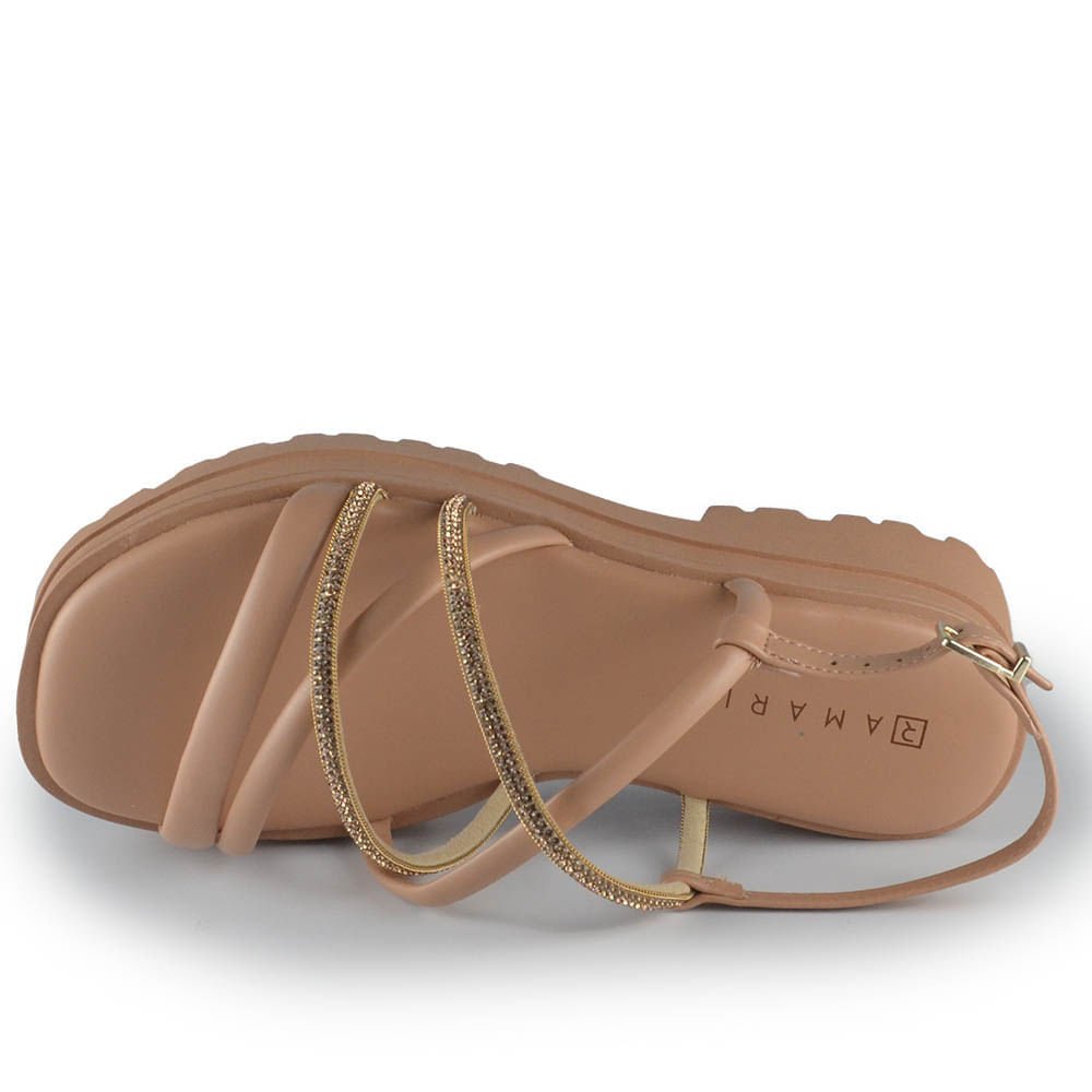 Sandália Tratorada Ramarim Feminina 2438203 Bege 4