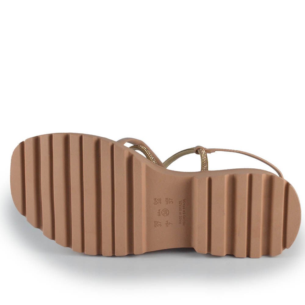 Sandália Tratorada Ramarim Feminina 2438203 Bege 5