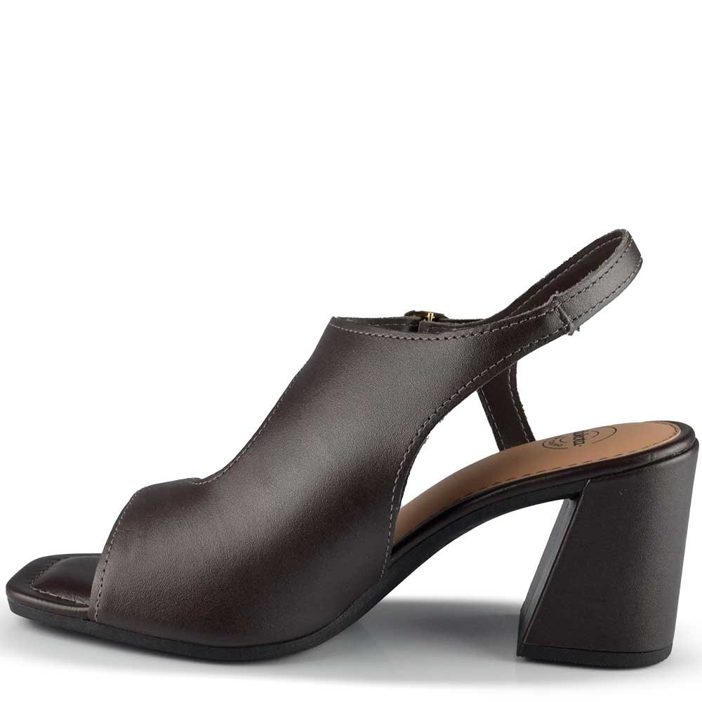 Sandália Salto Bloco Dakota Feminina Y9991 Café 3