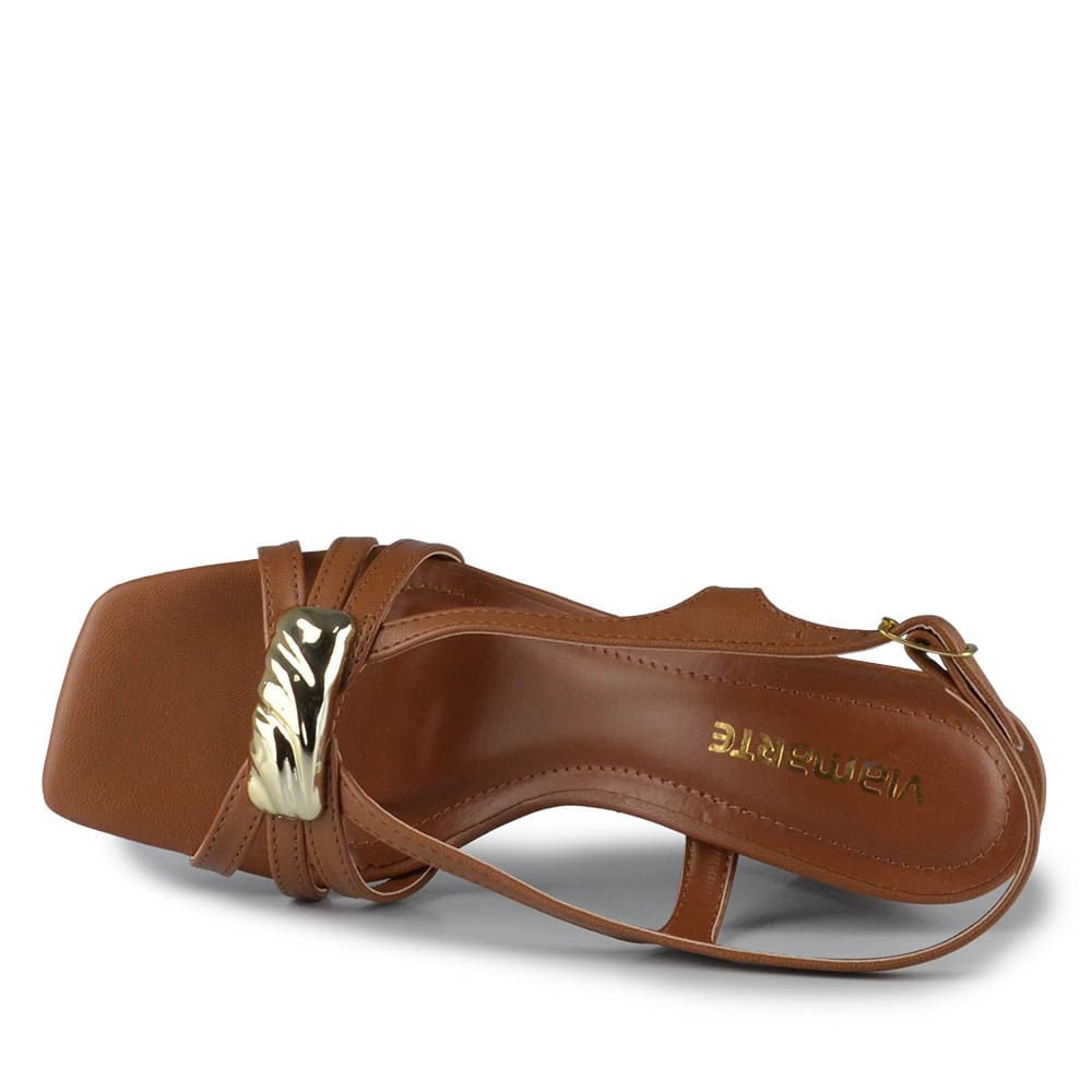 Sandália Salto Alto Via Marte Feminina 150-017-01 Marrom 4