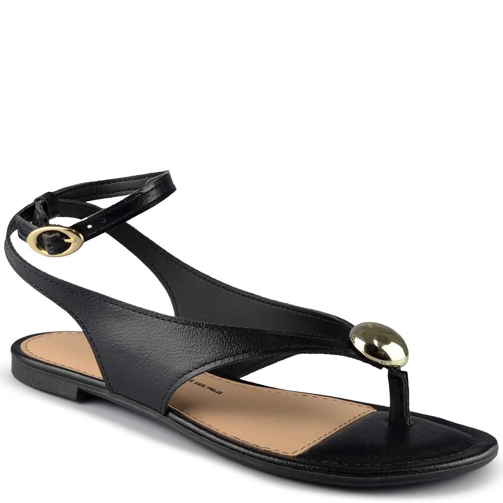 Sandália Rasteira Dakota Feminina Y8785 Preto 2