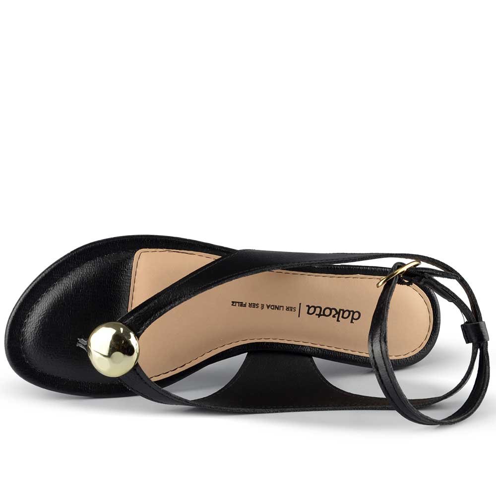 Sandália Rasteira Dakota Feminina Y8785 Preto 4