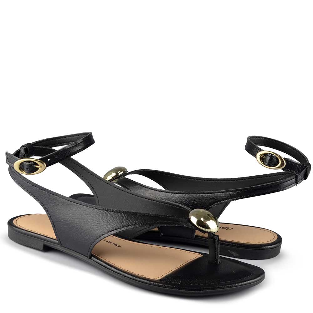 Sandália Rasteira Dakota Feminina Y8785 Preto 6