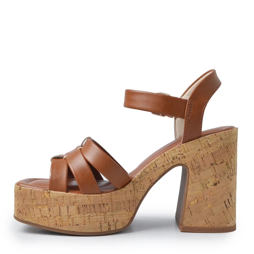 Sandália Salto Alto Ramarim Feminina 2535204 Marrom 3