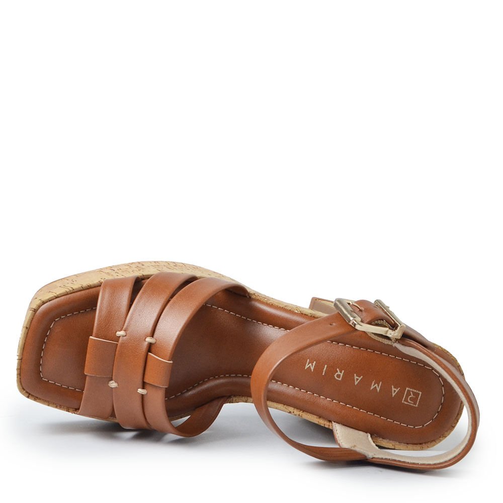 Sandália Salto Alto Ramarim Feminina 2535204 Marrom 4