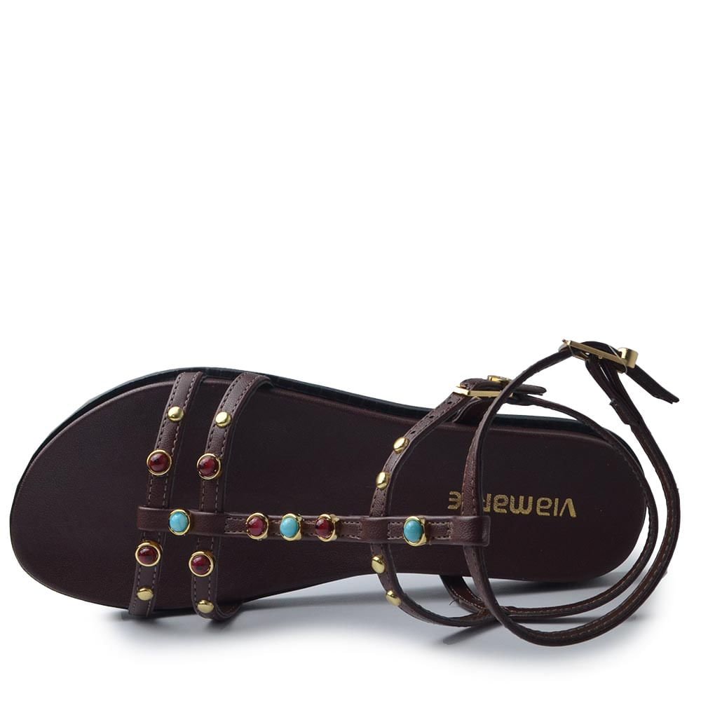 Sandália Papete Via Marte Feminina 107-035-07 Marsala 4