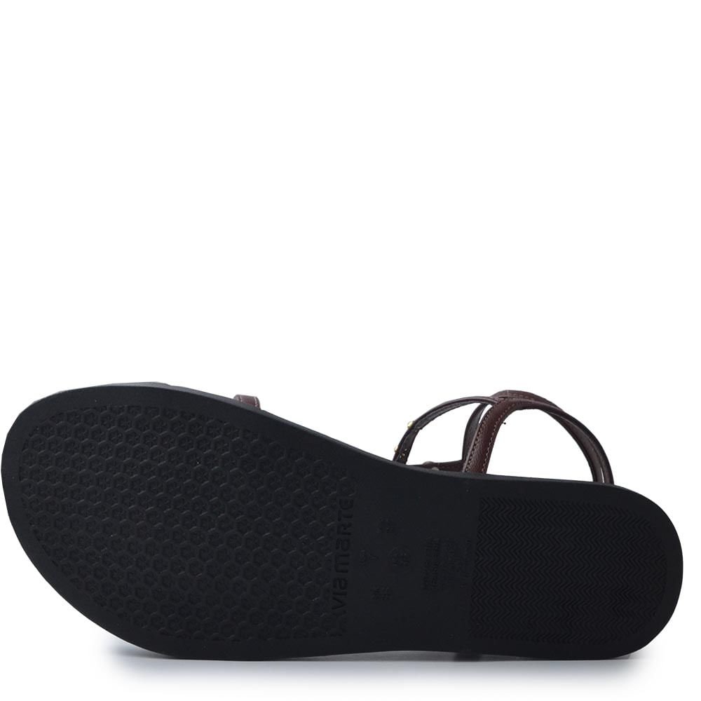 Sandália Papete Via Marte Feminina 107-035-07 Marsala 5